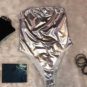 Silver bodysuit